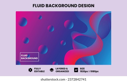 Red and blue fluid wave. Duotone geometric compositions with gradient 3d flow shape. Innovation modern background design for cover, landing page.