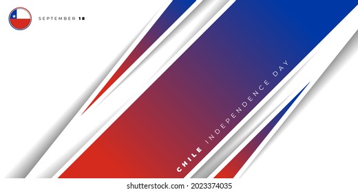 Red blue geometric background design. Chile background design. good template for chile independence day or chile national day design.