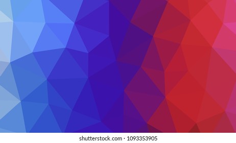Red and Blue. Geometric design, abstract geometric triangle background, art, artistic, bright, colorful, Vector abstract polygonal pattern. Creative geometric illustration in low poly style. EPS 10