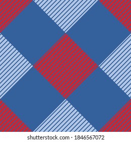 Red and blue geometric figure seamless repeat