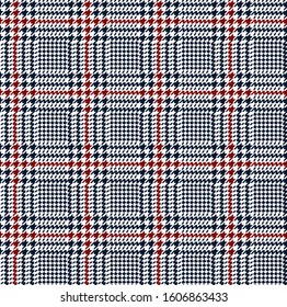 Red Blue Glen Check Pattern Stylish Stock Vector (Royalty Free) 1606863433