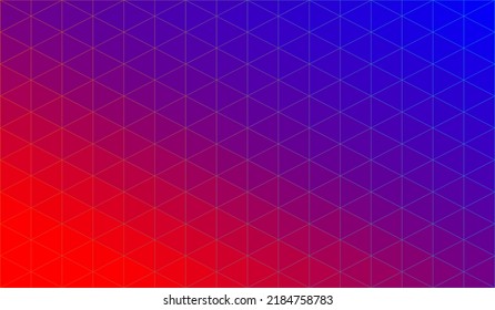 Red and Blue Gradient Abstract Geometric Background Low Poly Hexagonal Pattern Vector Illustration