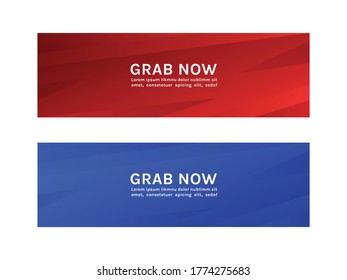 red & blue gradient banner design  
