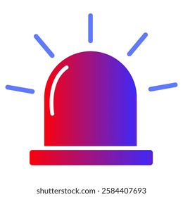 Red blue gradient flasher icon on white background
Vector flasher