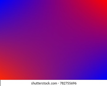 Red and blue gradient mesh background in rainbow colors. Abstract blurred smooth image. Smooth blend banner template. Iridescent holographic wallpaper, frame, banner.