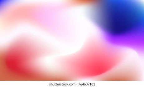 Red and blue gradient web pattern for wallpaper, horizontal and bright. Vector blurred background, for phone screen. White soft waves for smartphone lockscreen template texture.