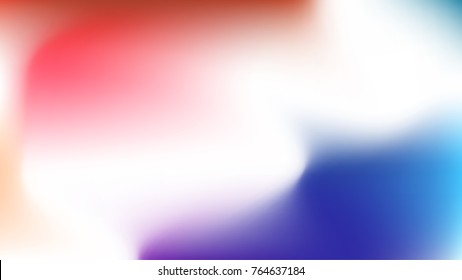 Red And Blue Gradient Web Pattern For Wallpaper, Horizontal And Bright. White Soft Waves For Smartphone Lockscreen Template Texture. Vector Blurred Background, For Phone Screen.