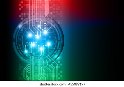 red blue green abstract cyber future technology concept background, vector illustration, circuit, binary code