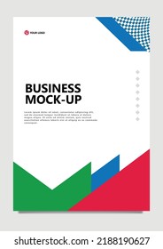 Red, blue, and green vector cover. Suitable for annual report, business proposal, company profile, certificate, product catalog, and editable template.