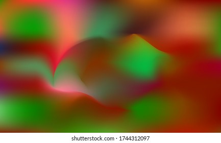 Red, blue and green wallpaper. Soft and blurred wrapped abstract gradient background.
