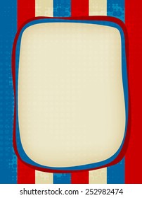 Red and blue grunge USA flag background / frame