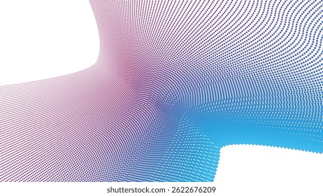 Fondo abstracto de semitono rojo y azul