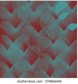 red and blue hearts pattern
