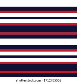 Red and Blue Horizontal striped seamless pattern background suitable for fashion textiles, graphics