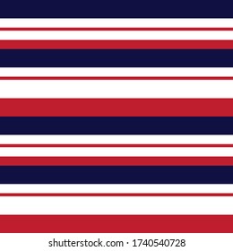 Red and Blue Horizontal striped seamless pattern background suitable for fashion textiles, graphics