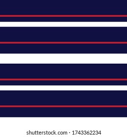 Red and Blue Horizontal striped seamless pattern background suitable for fashion textiles, graphics