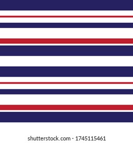 Red and Blue Horizontal striped seamless pattern background suitable for fashion textiles, graphics