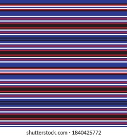 Red and Blue Horizontal striped seamless pattern background suitable for fashion textiles, graphics