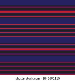 Rot und Blau, Horizontal gestreifter, nahtloser Musterhintergrund, geeignet für Modetextilien, Grafiken