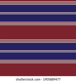 Red and Blue Horizontal striped seamless pattern background suitable for fashion textiles, graphics