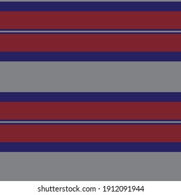 Red and Blue Horizontal striped seamless pattern background suitable for fashion textiles, graphics