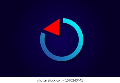 red and blue letter O alphabet logo design icon for business. Suitable as a company logotype