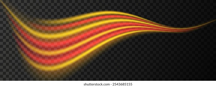 Red and blue light wave beam. A smooth, flowing design with vibrant red glow. Sci-fi visuals, light transitions, futuristic effects. Glowing light streaks create a dynamic, sleek background.