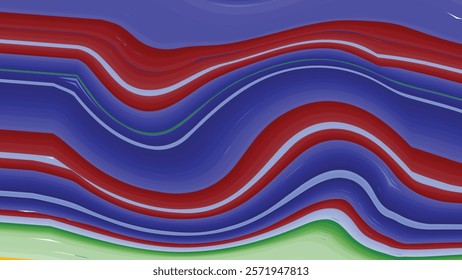 red blue line wave abstract vector background