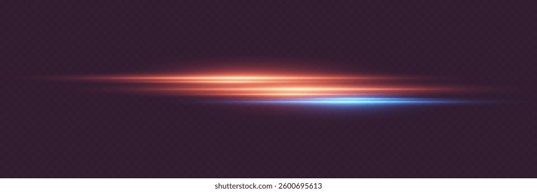 Red blue lines of light. A flash of speed and modern beams.