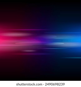 Red and Blue Lit Light Background with Defocused Speed Lines Warp