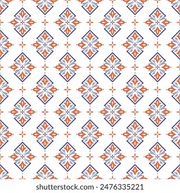 Patrón sin fisuras de Vector de lujo rojo y azul. Adorno, motivos tradicionales, étnicos, árabes, turcos, indios. Ideal para tela y textil, Fondo de pantalla, diseño de empaque o cualquier idea deseada.