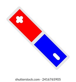 Magnate o física rojo y azul magnético.