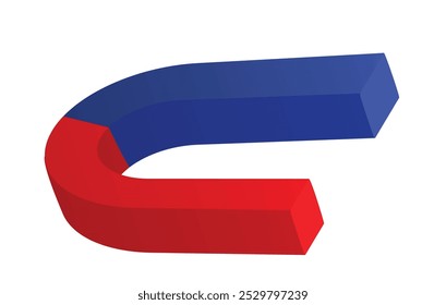 Magnet vermelho e azul. ilustração vetorial