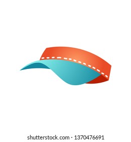 Red blue men golf cap, professional sport equipment