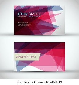 Red and Blue Modern Business - Card Set | EPS10 Vector Design