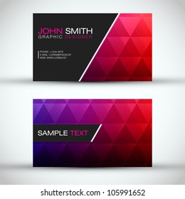 Red And Blue Modern Business - Card Set | EPS10 Vector Design