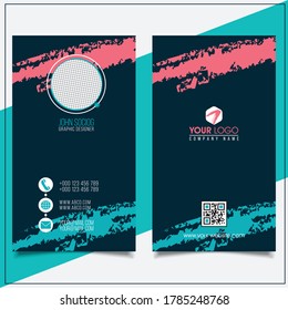Red and Blue Modern Creative and Clean Business Card Template