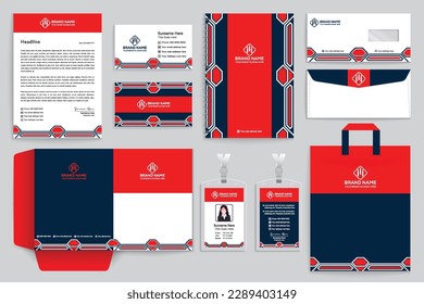 Plantilla de papel moderno rojo y azul