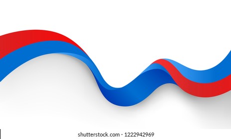 red blue motion sound wave abstract vector background