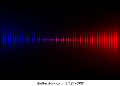 Red And Blue Neon Sound Wave Audio Digital Equalizer Background Vector Illustration