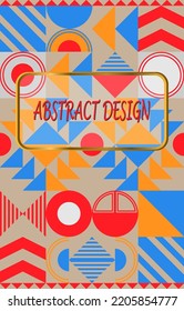 red blue orange and white geometric triangle shape pattern design for digital background, frame, graphic design, web design, papercut, template, wallpaper.
