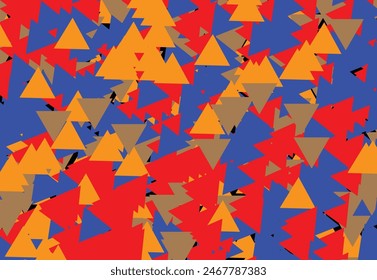 red ,blue ,orange,tan  colours combination polygone backgraound design