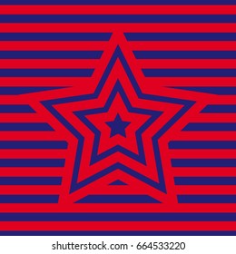 Red and blue Pattern background. Star Pattern