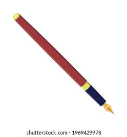 Red and Blue Pen Vector Illustration