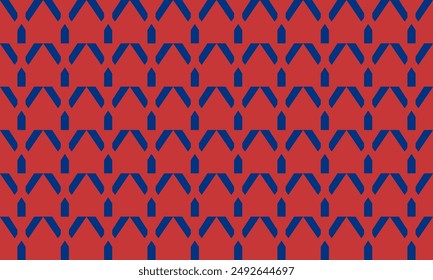 red and blue Pentagon seamless geometric pattern, arranged horizontal rows repeat seamless pattern, replete image design for fabric print, wallpaper, backdrop or wrap paper print, overlap up and down