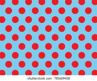 Red and Blue Polka Dot Background
