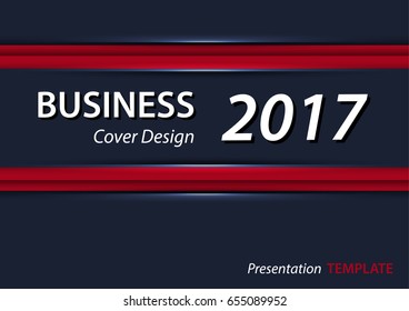 Red and blue presentation tempate or cover design . A4 horizontal size .