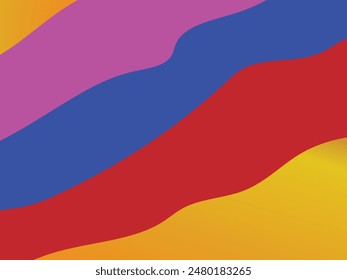 Red, blue, purple, gold and yellow  color combination gradient background design.
