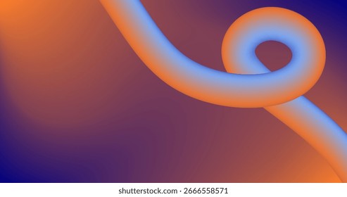 Red Blue and Purple Gradient Abstract background with curved Fluid Pipe lines