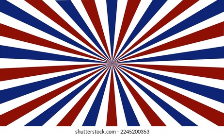 red and blue retro background with rays